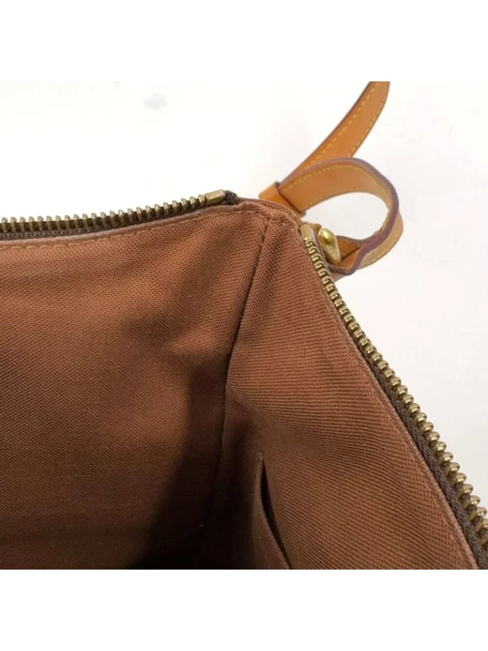 Louis Vuitton Odeon PM Monogram Leather Brown Light Shoulder Bag Gold